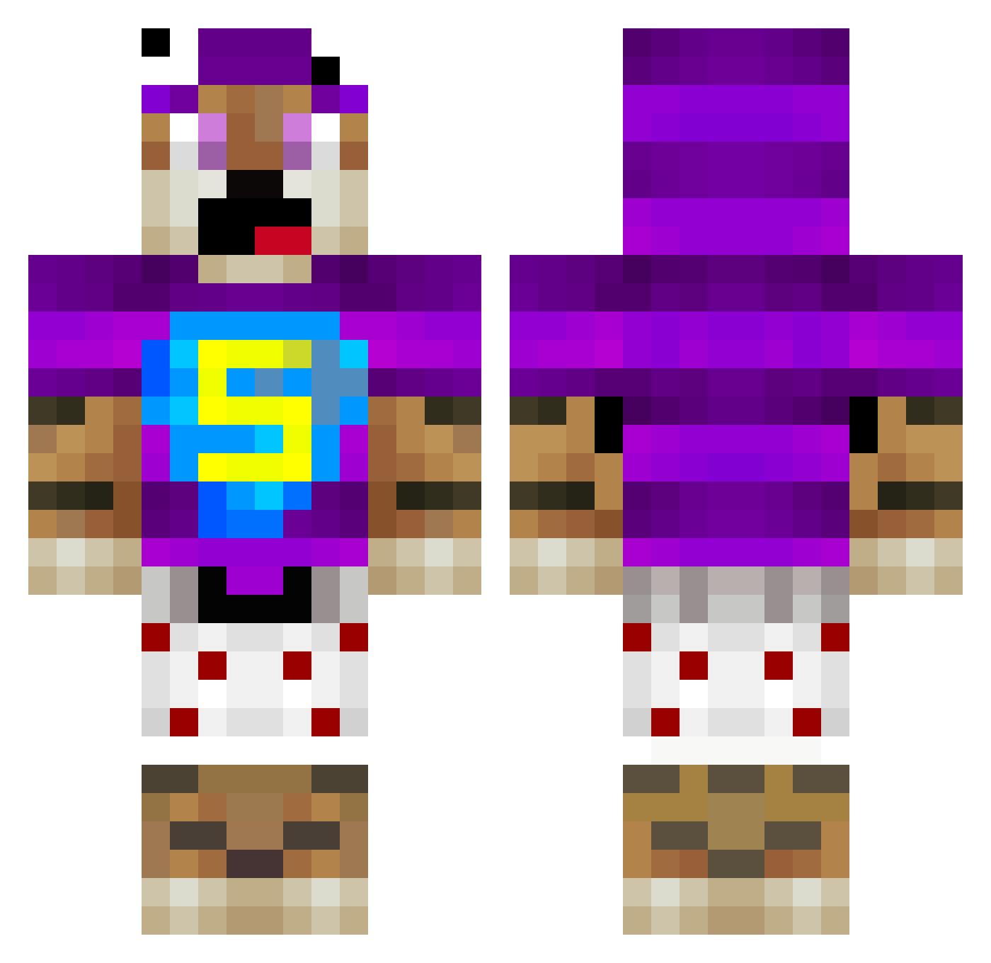 franticgenesis Minecraft skin, front and back view