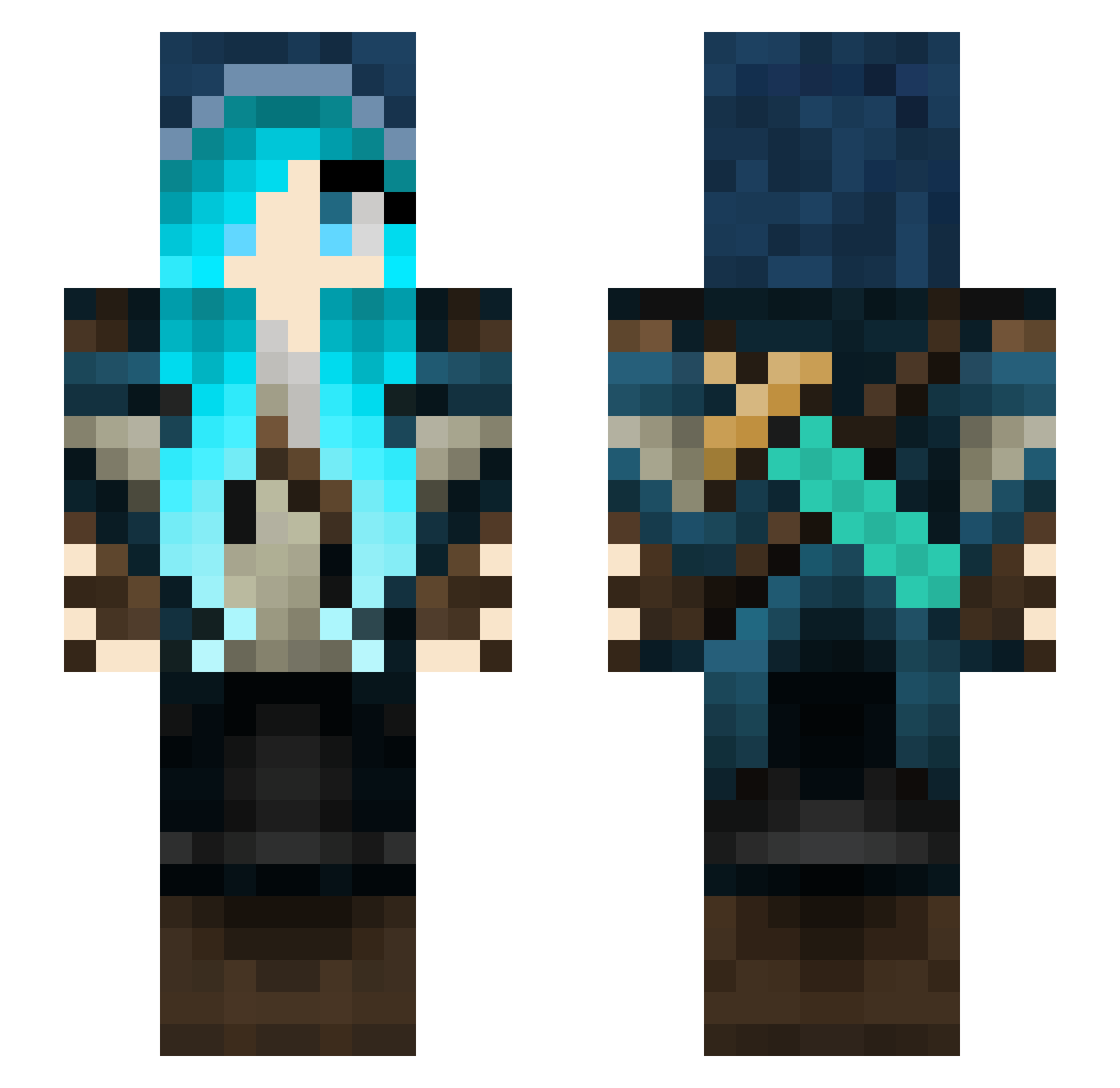 Sprinkie2014 Minecraft skin, front and back view