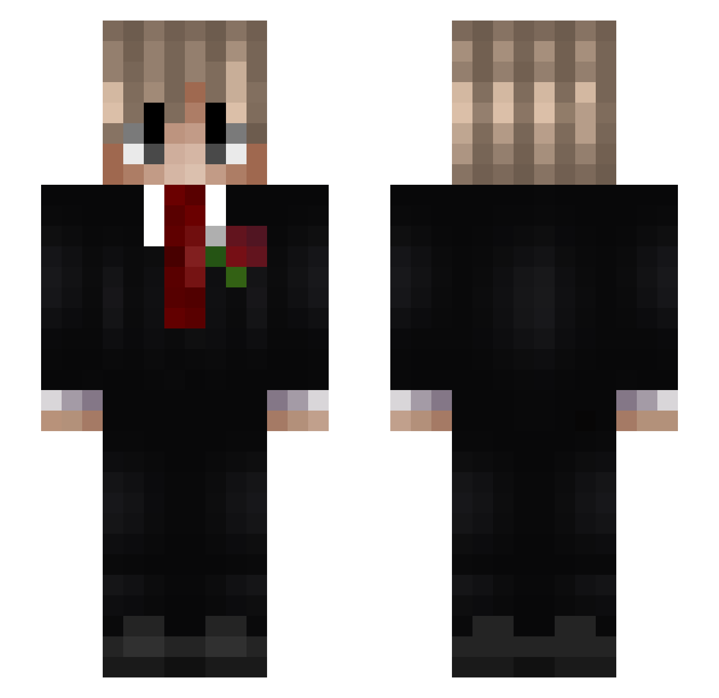 cdfc Minecraft skin, front and back view