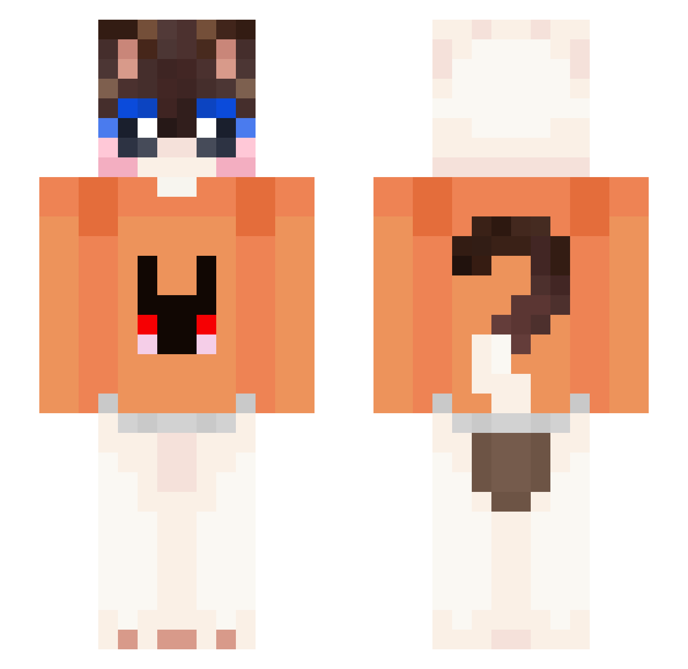 zamZ0 Minecraft skin, front and back view