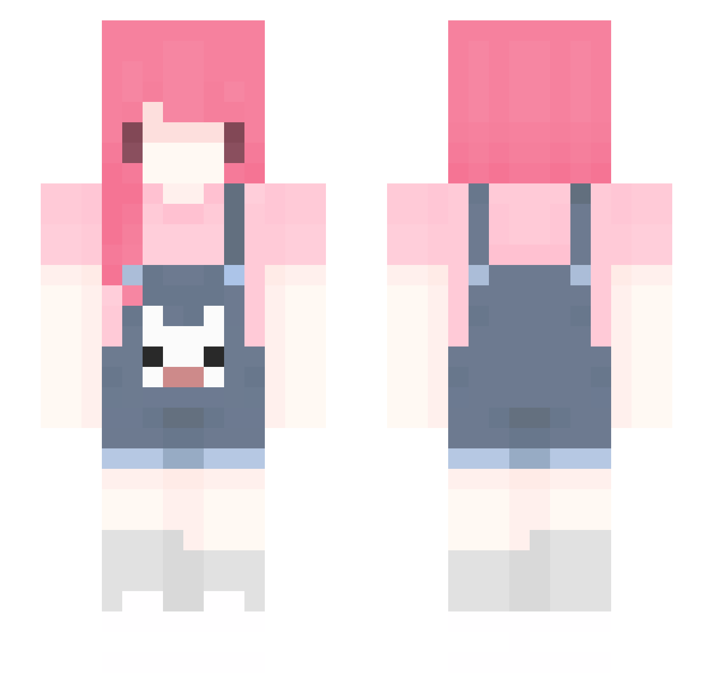 emofied05 Minecraft skin, front and back view