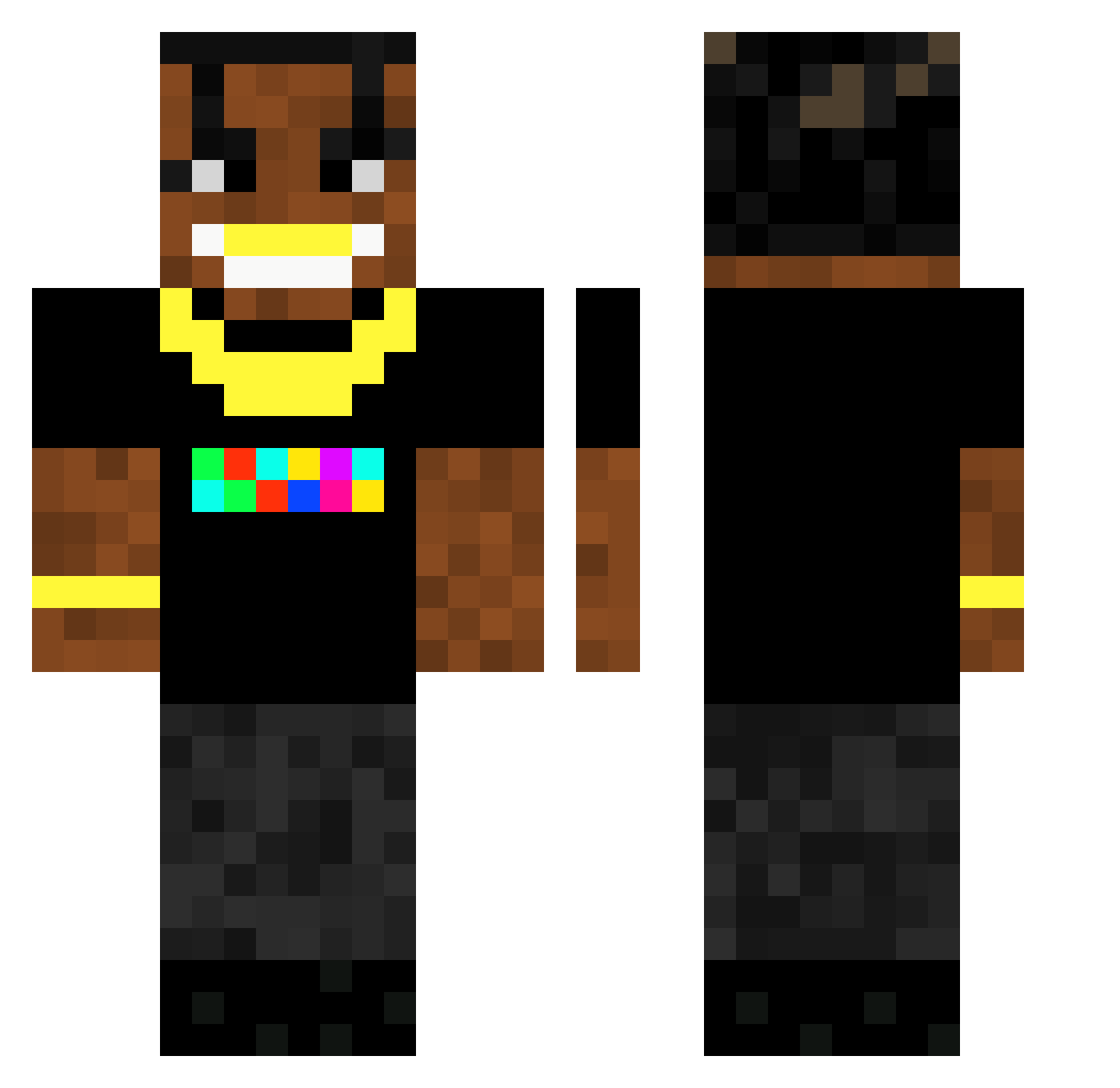 Adriansito1433 Minecraft skin, front and back view
