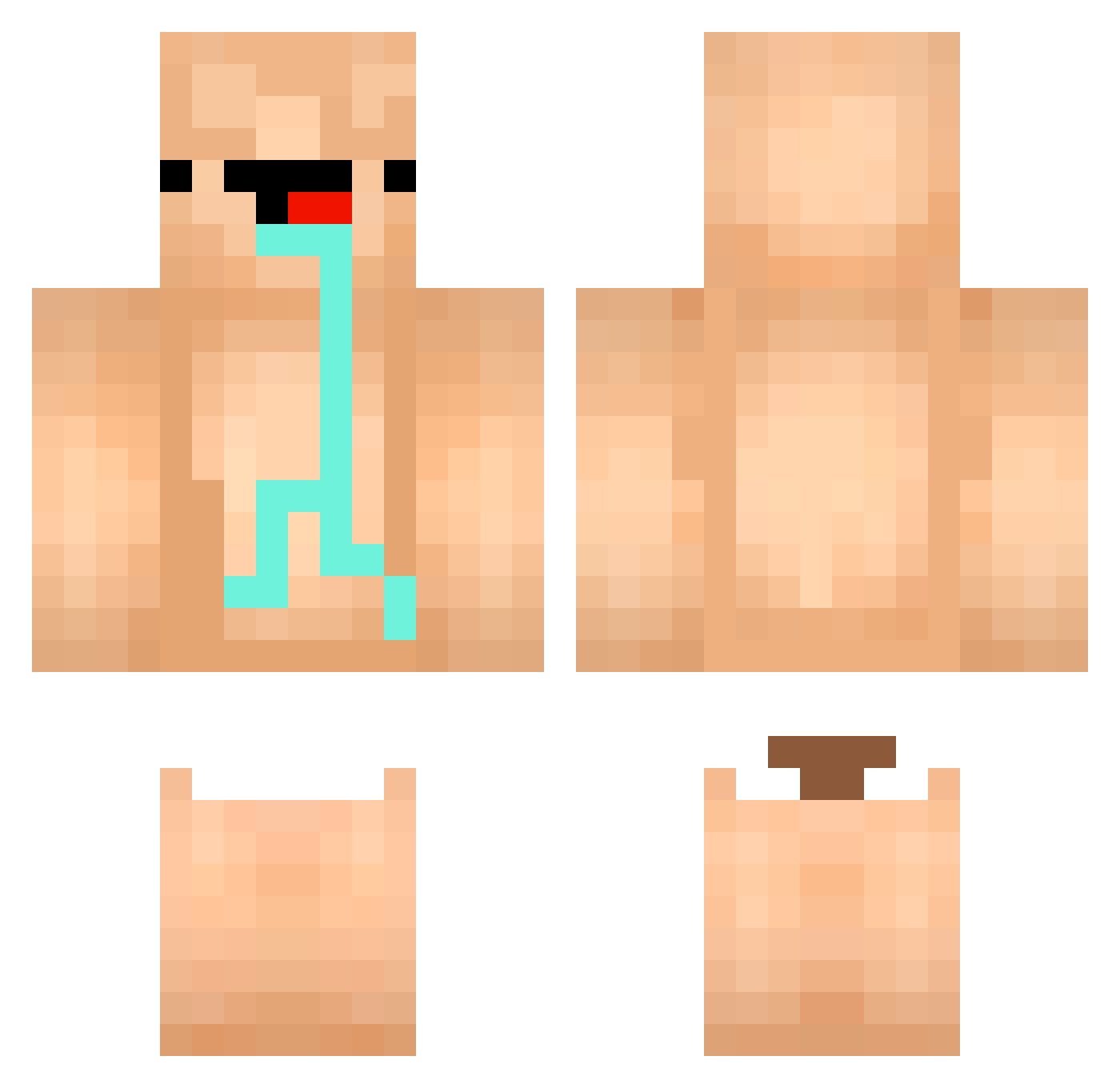 danibunani Minecraft skin, front and back view