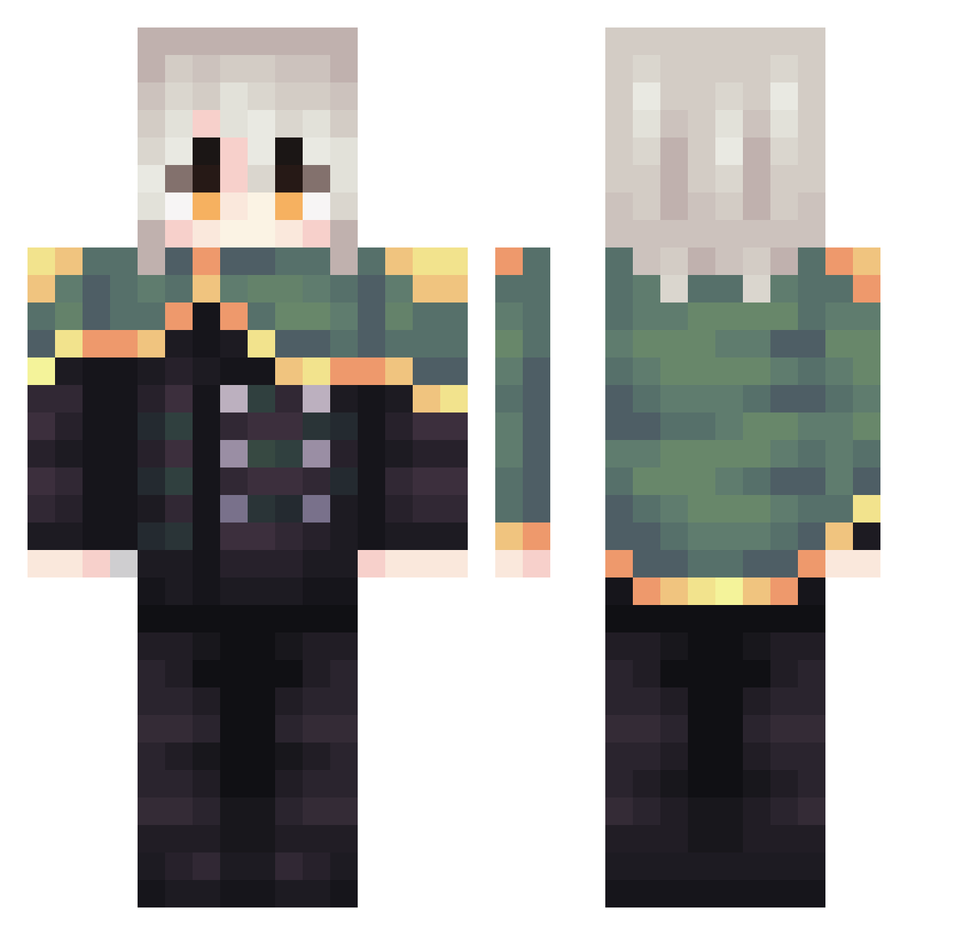DaSneakyAidan Minecraft skin, front and back view
