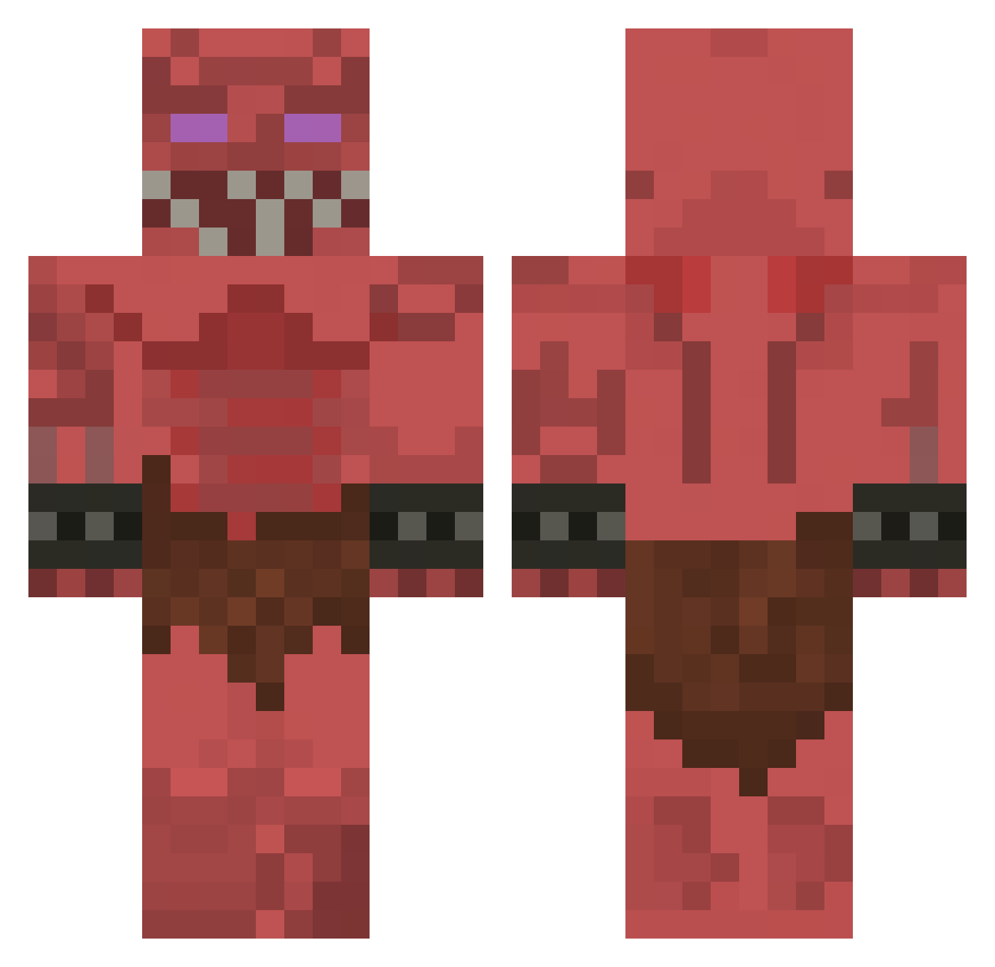OlleDK Minecraft skin, front and back view
