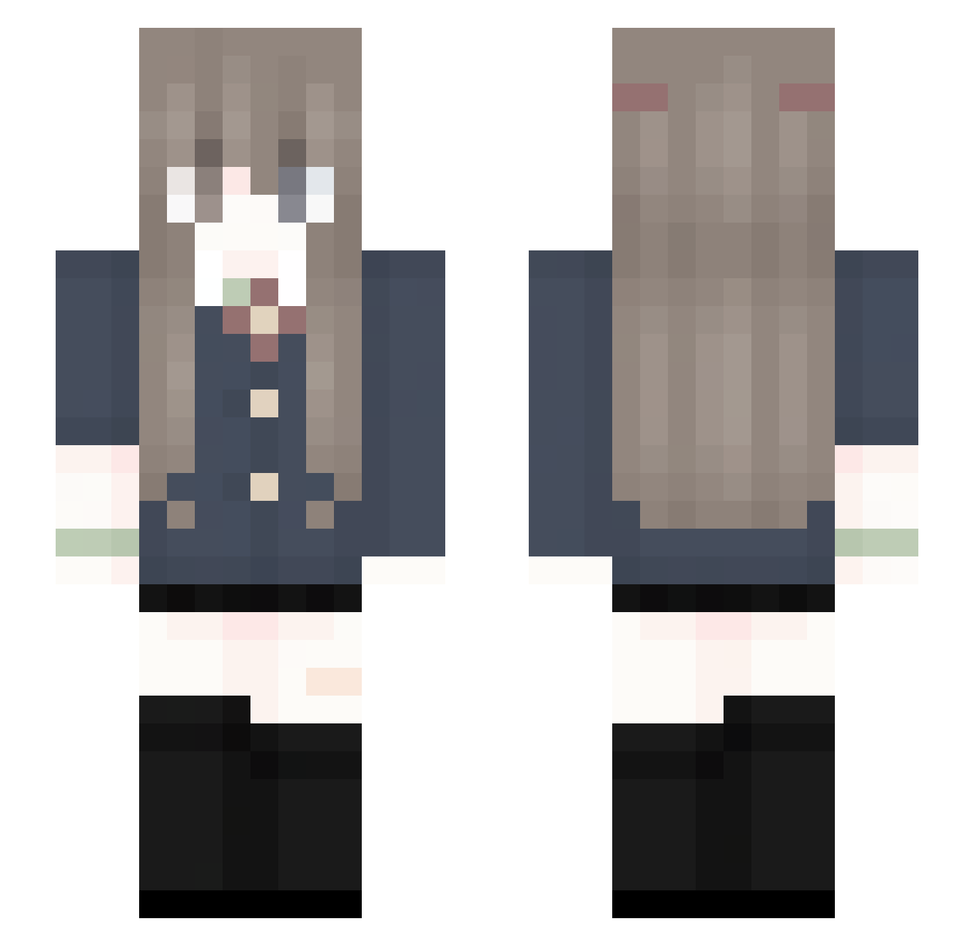 menordesenvolto Minecraft skin, front and back view