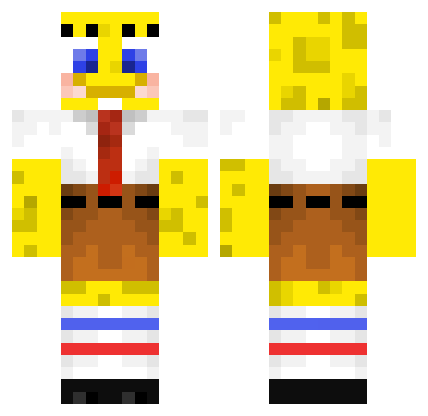 SlaveSaler Minecraft skin, front and back view