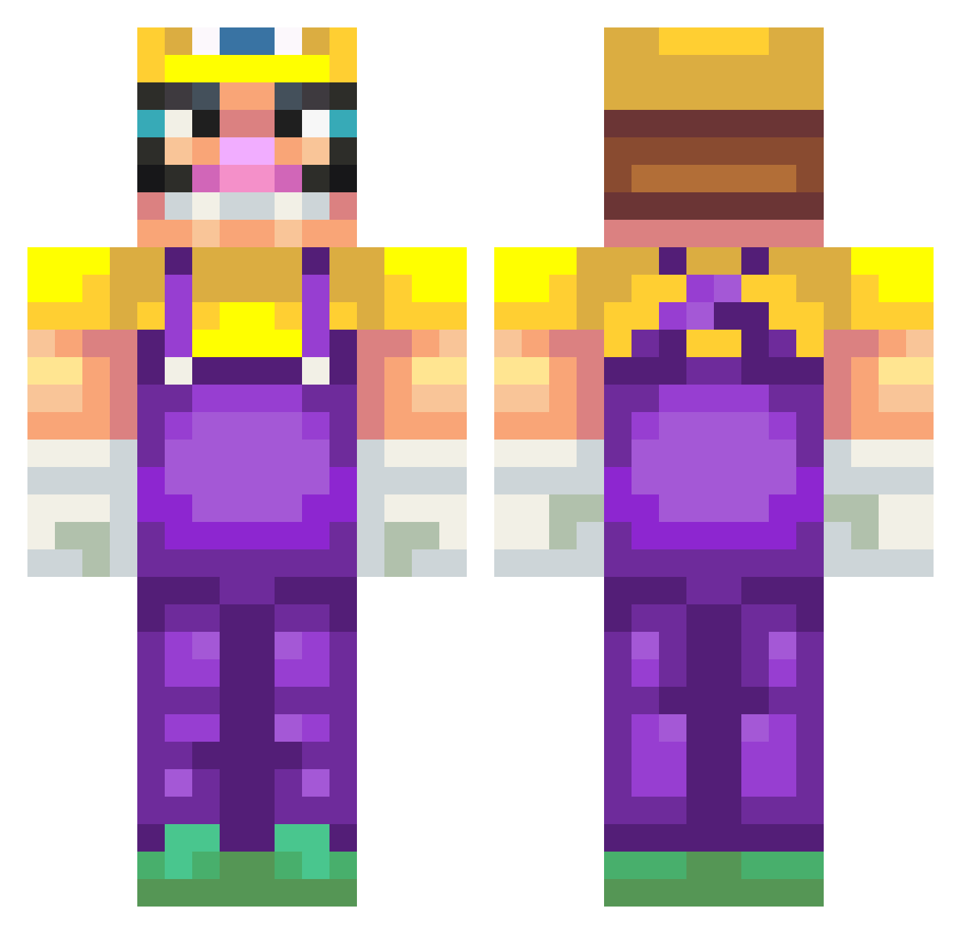 Philippbumbus Minecraft skin, front and back view