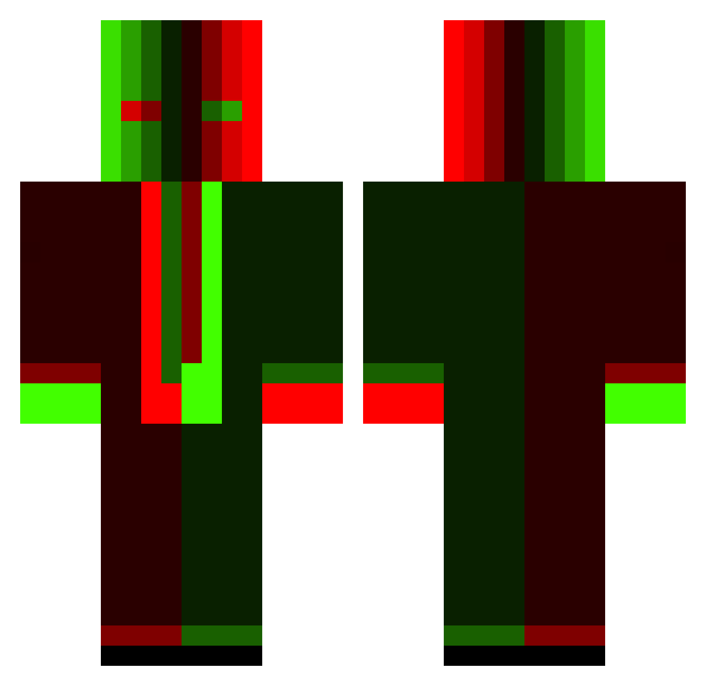 ChimpMinecraft Minecraft skin, front and back view