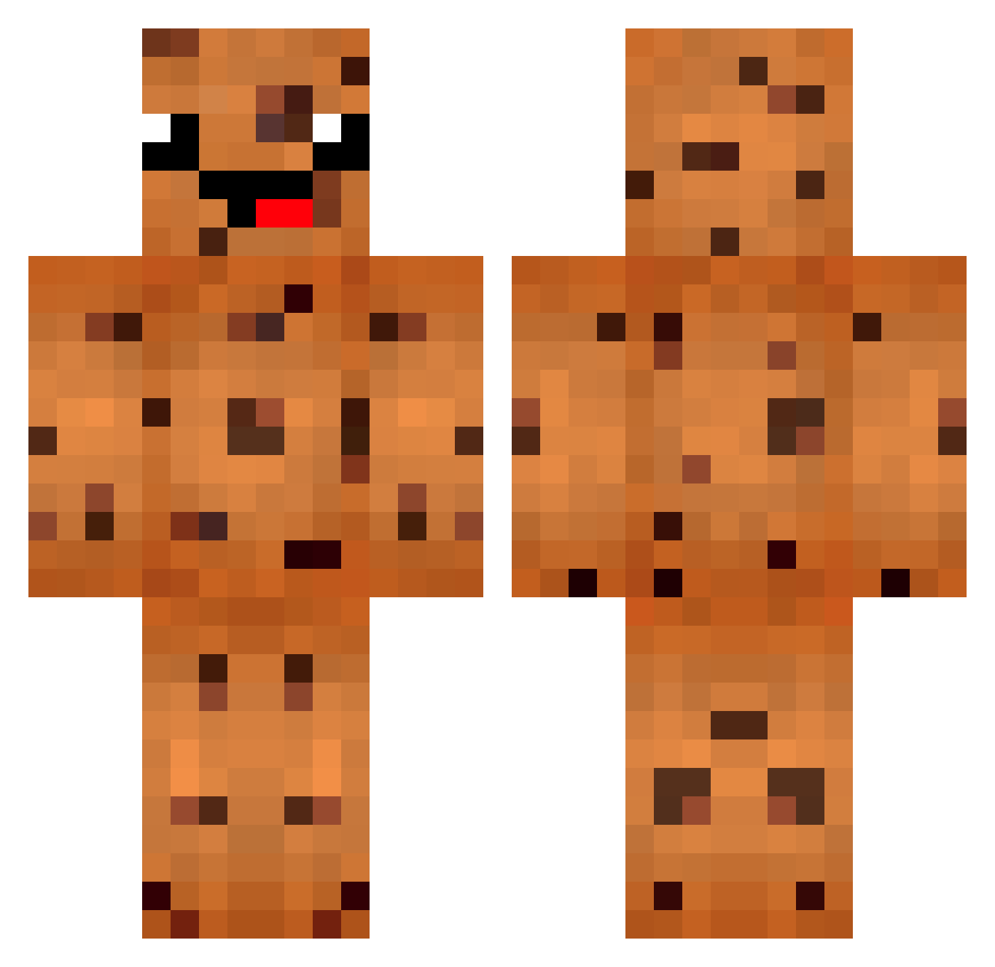 Cloudzerooo Minecraft skin, front and back view
