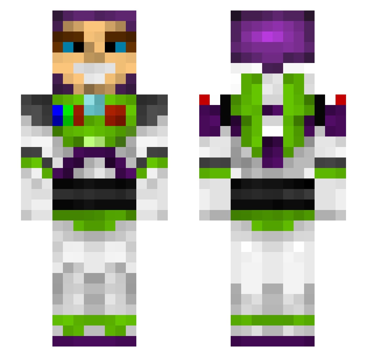 Nogarzzdw Minecraft skin, front and back view