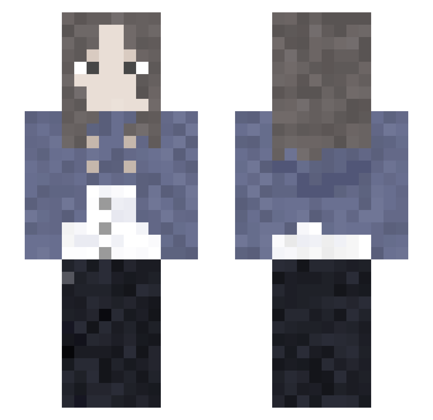 peskybeejaz Minecraft skin, front and back view