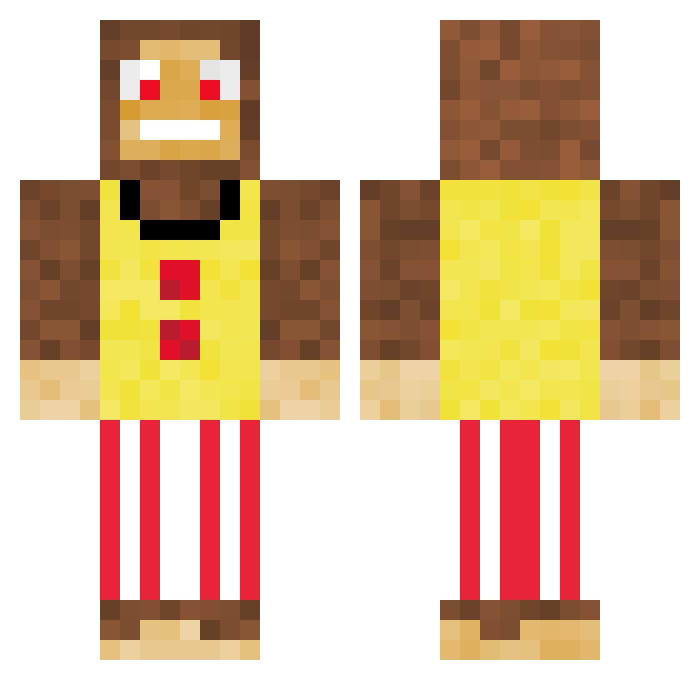 blue23baseball Minecraft skin, front and back view