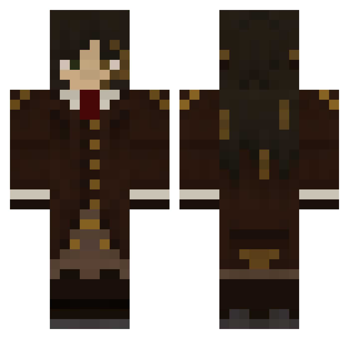 krepi Minecraft skin, front and back view