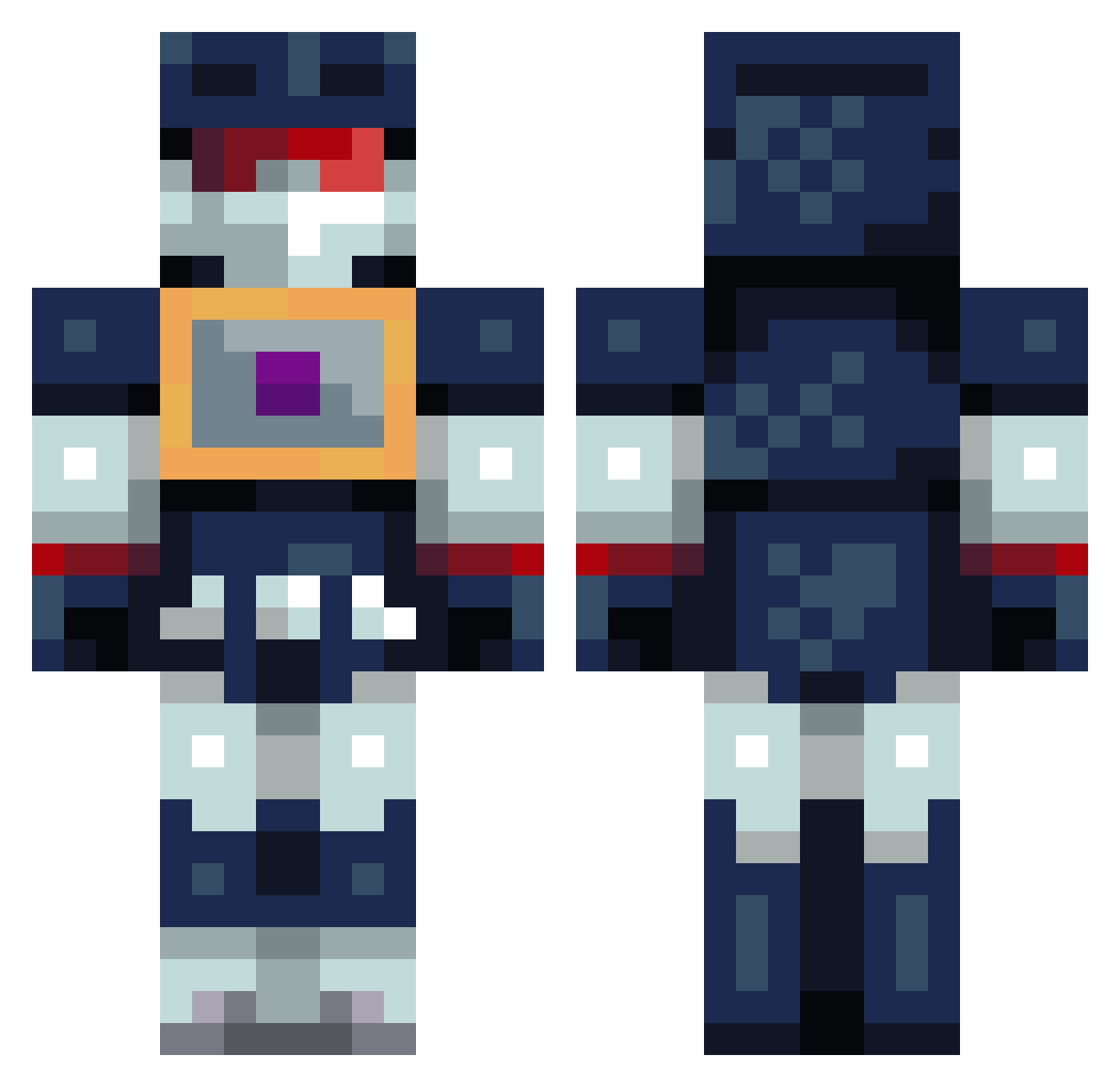 Vendol_ Minecraft skin, front and back view