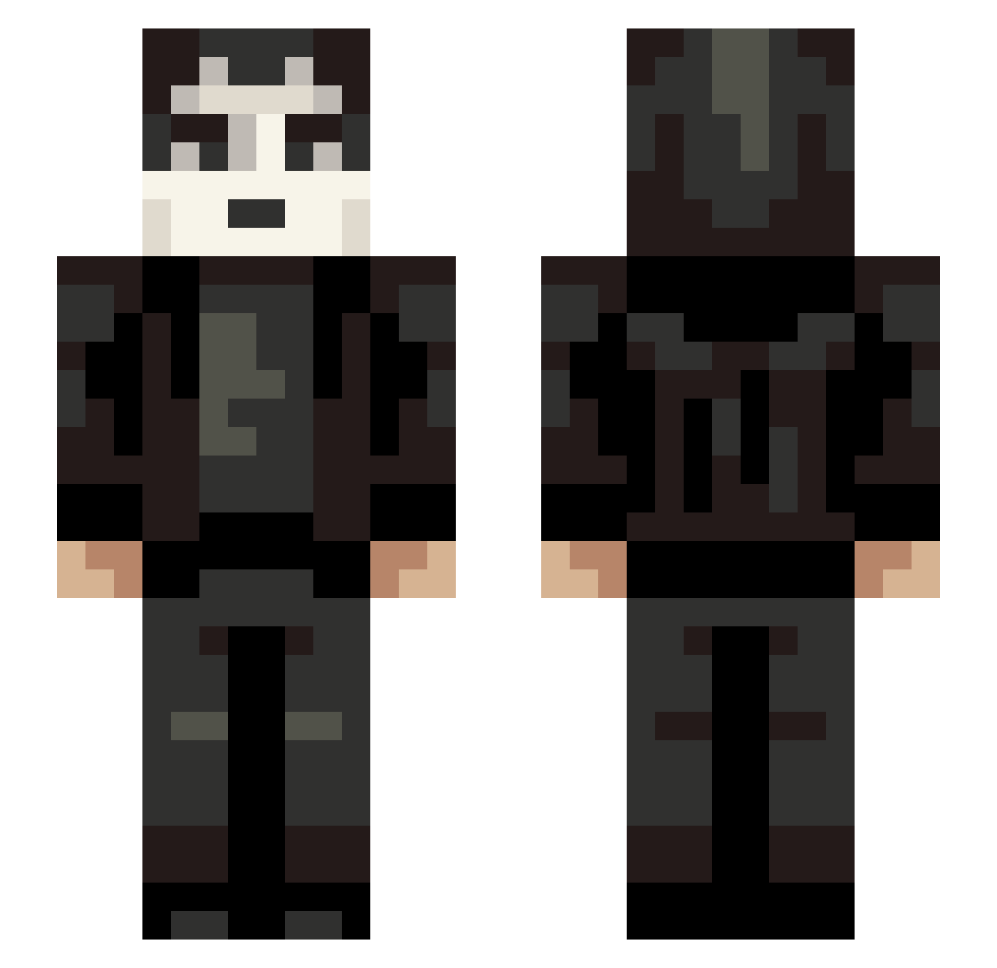 RoyalGoblin Minecraft skin, front and back view