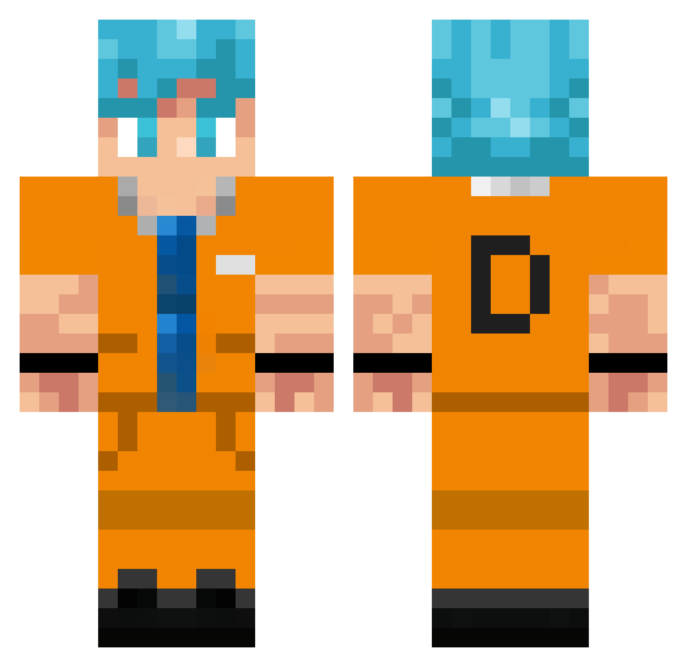 HotShotSniper Minecraft skin, front and back view