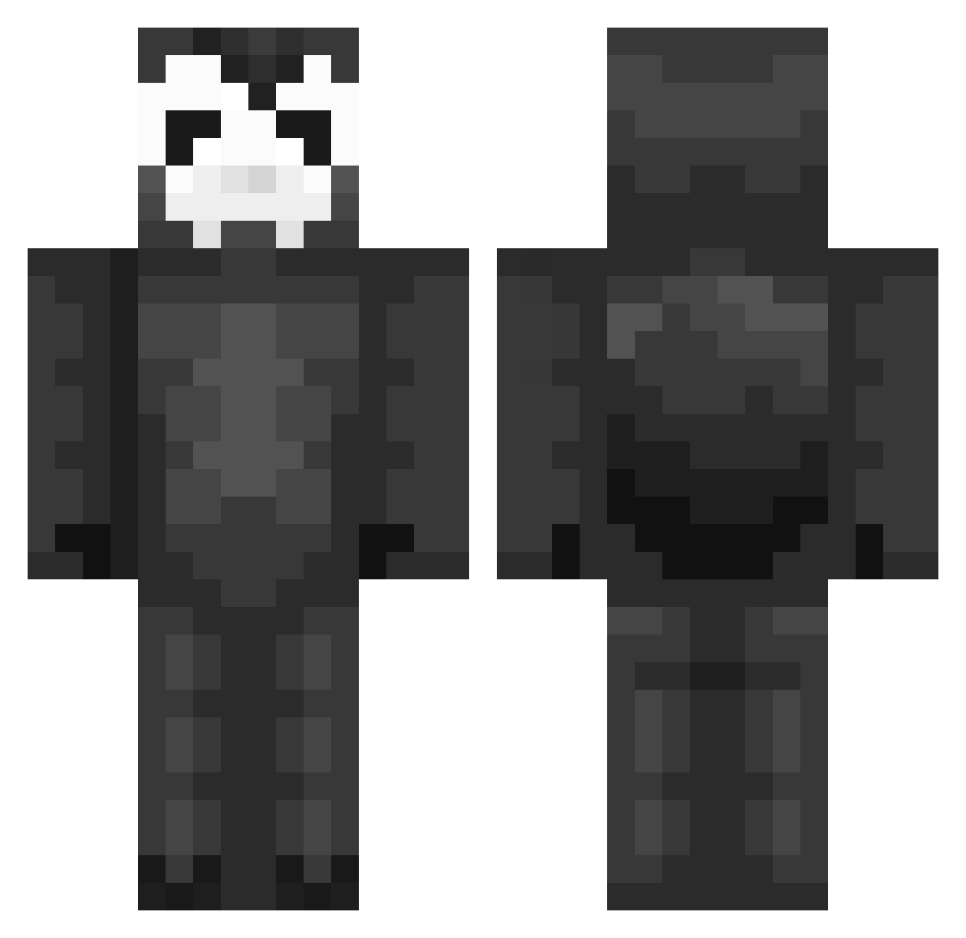 Night_Puro Minecraft skin, front and back view