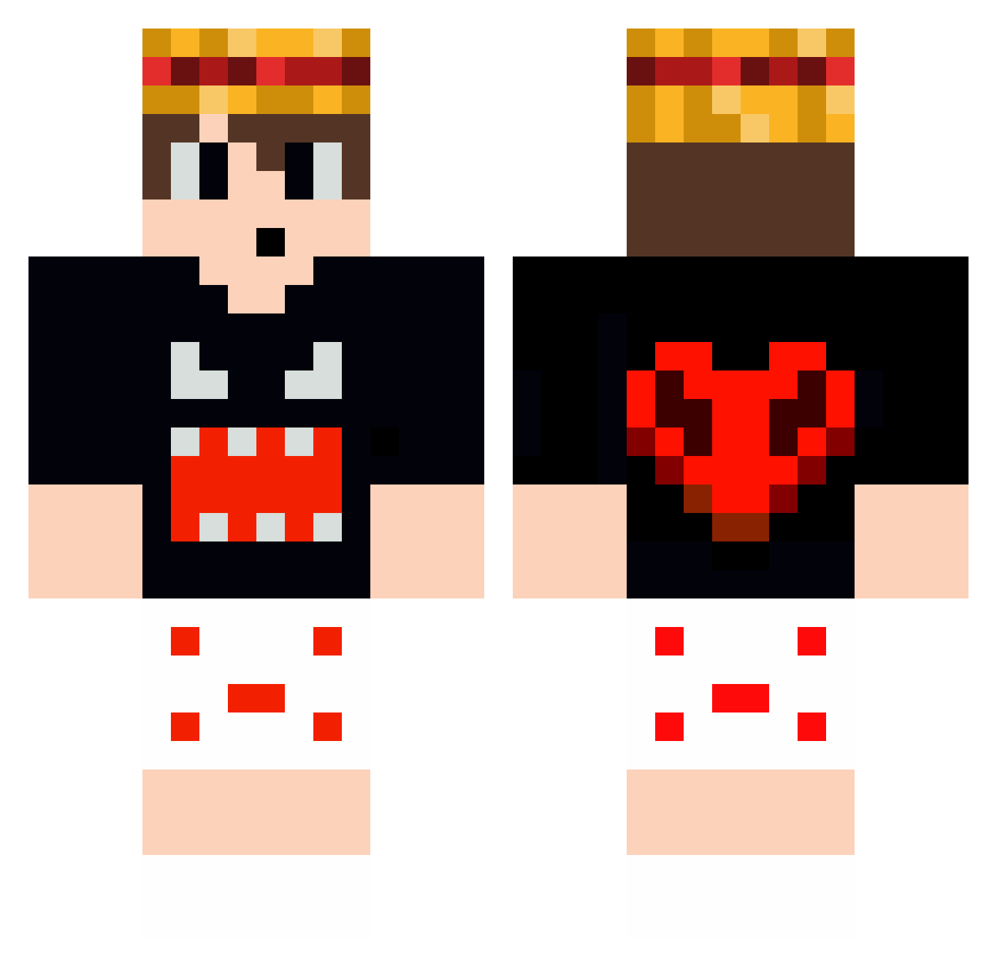 ghoster43 Minecraft skin, front and back view