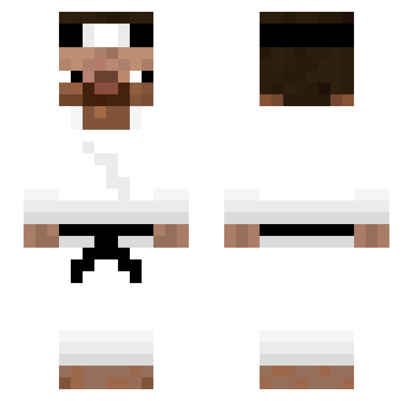 t7eashura Minecraft skin, front and back view