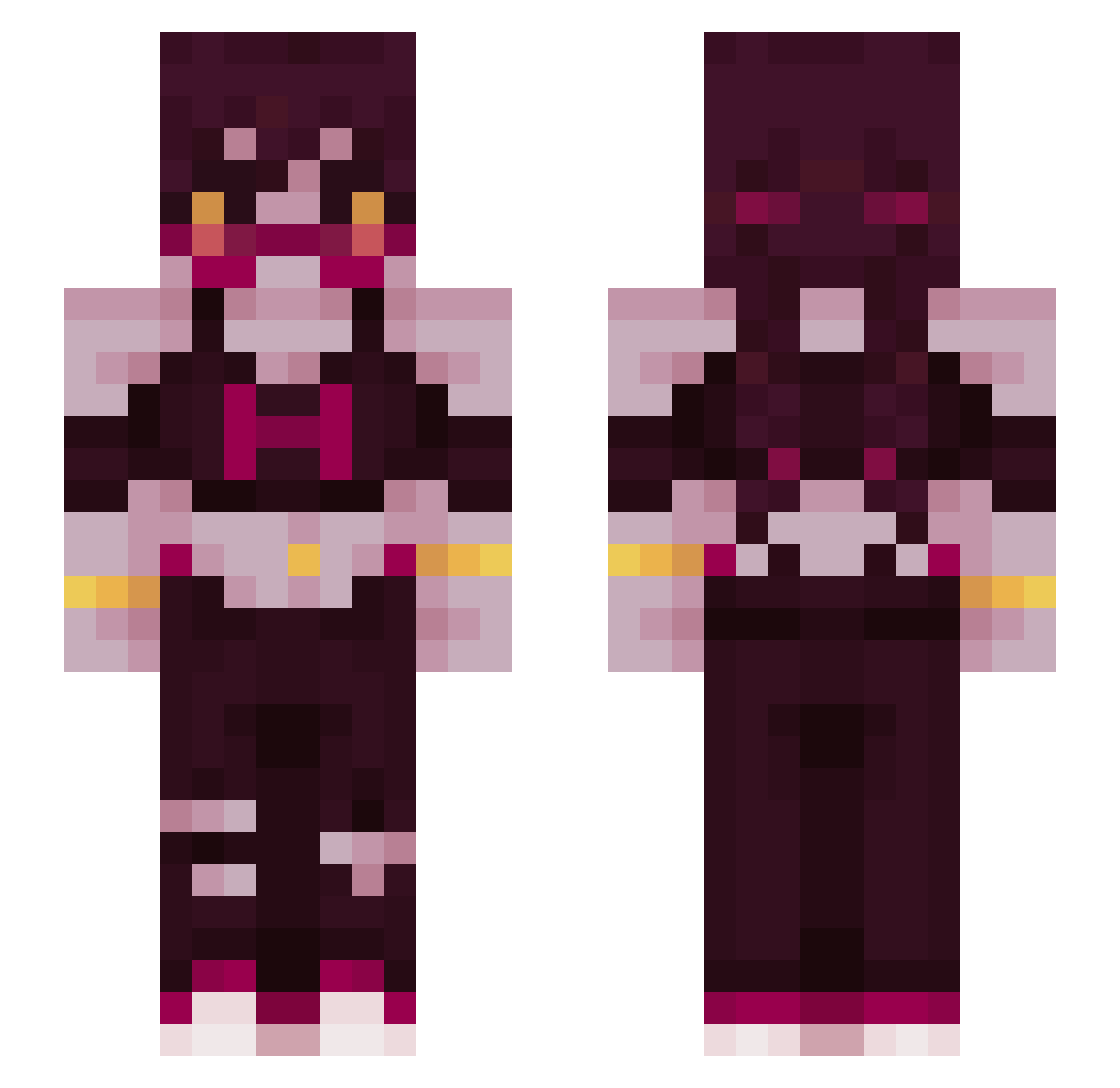 Circue Minecraft skin, front and back view