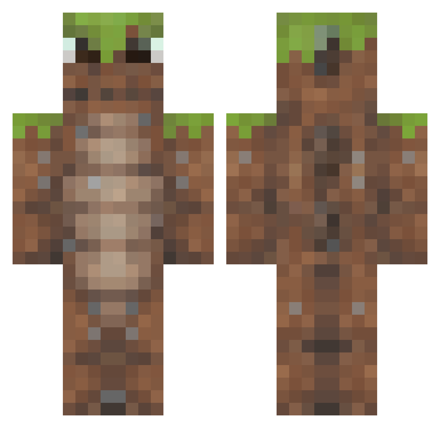 MakeMeKimochi Minecraft skin, front and back view