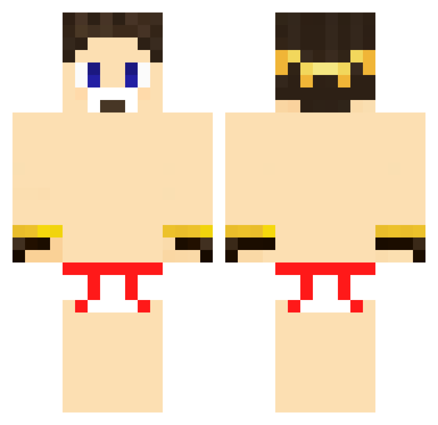 25maxxi Minecraft skin, front and back view