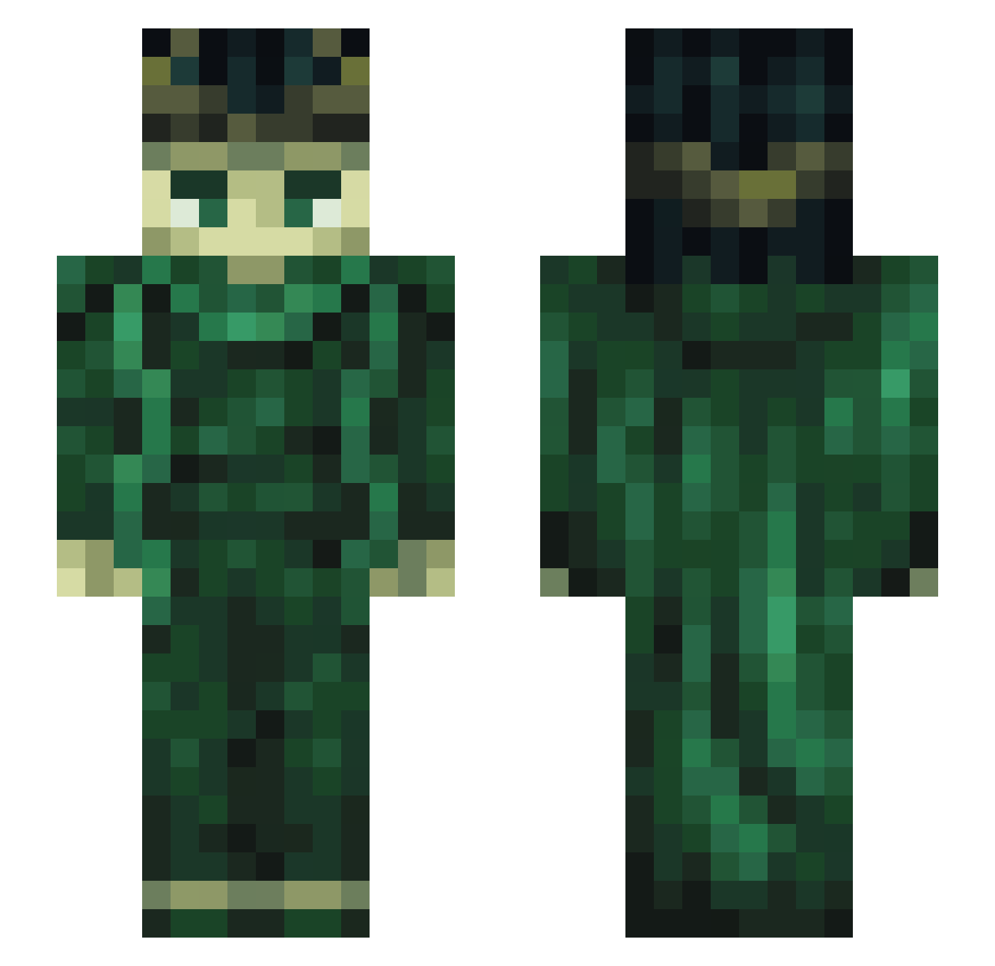 jalapeno015 Minecraft skin, front and back view