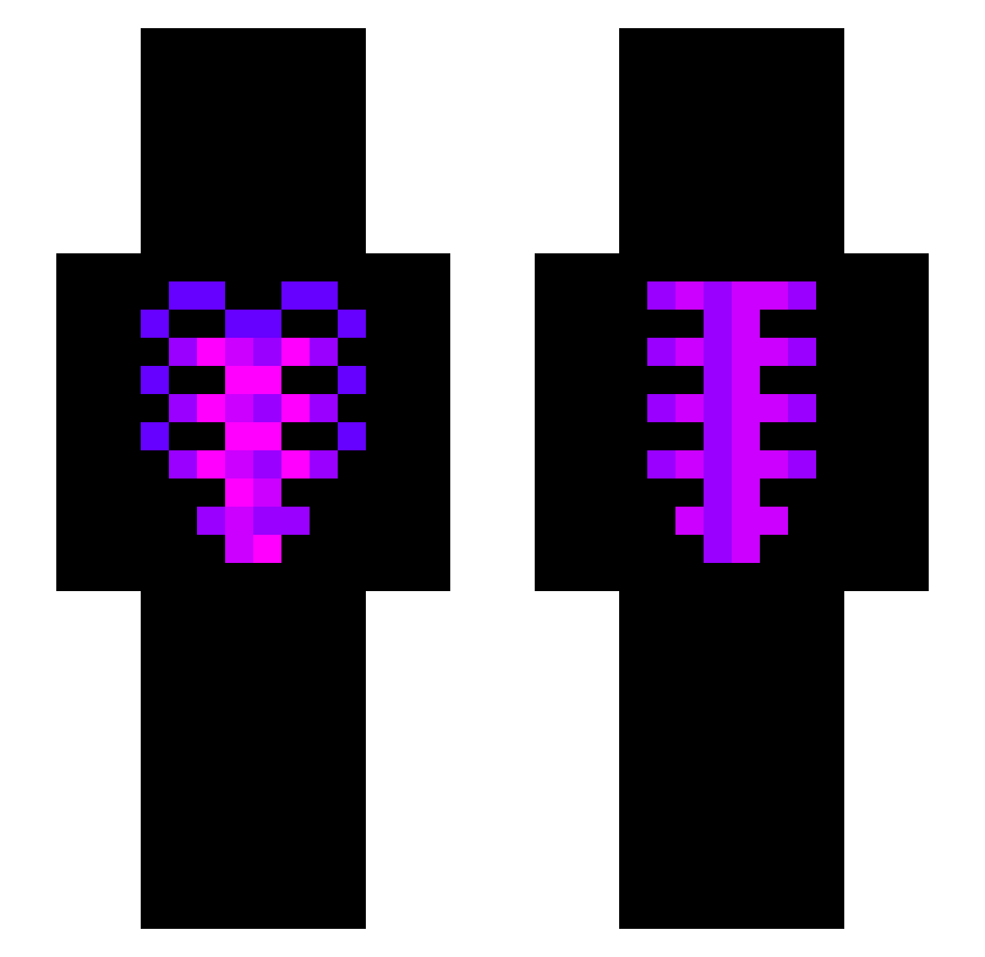 weeeeex Minecraft skin, front and back view