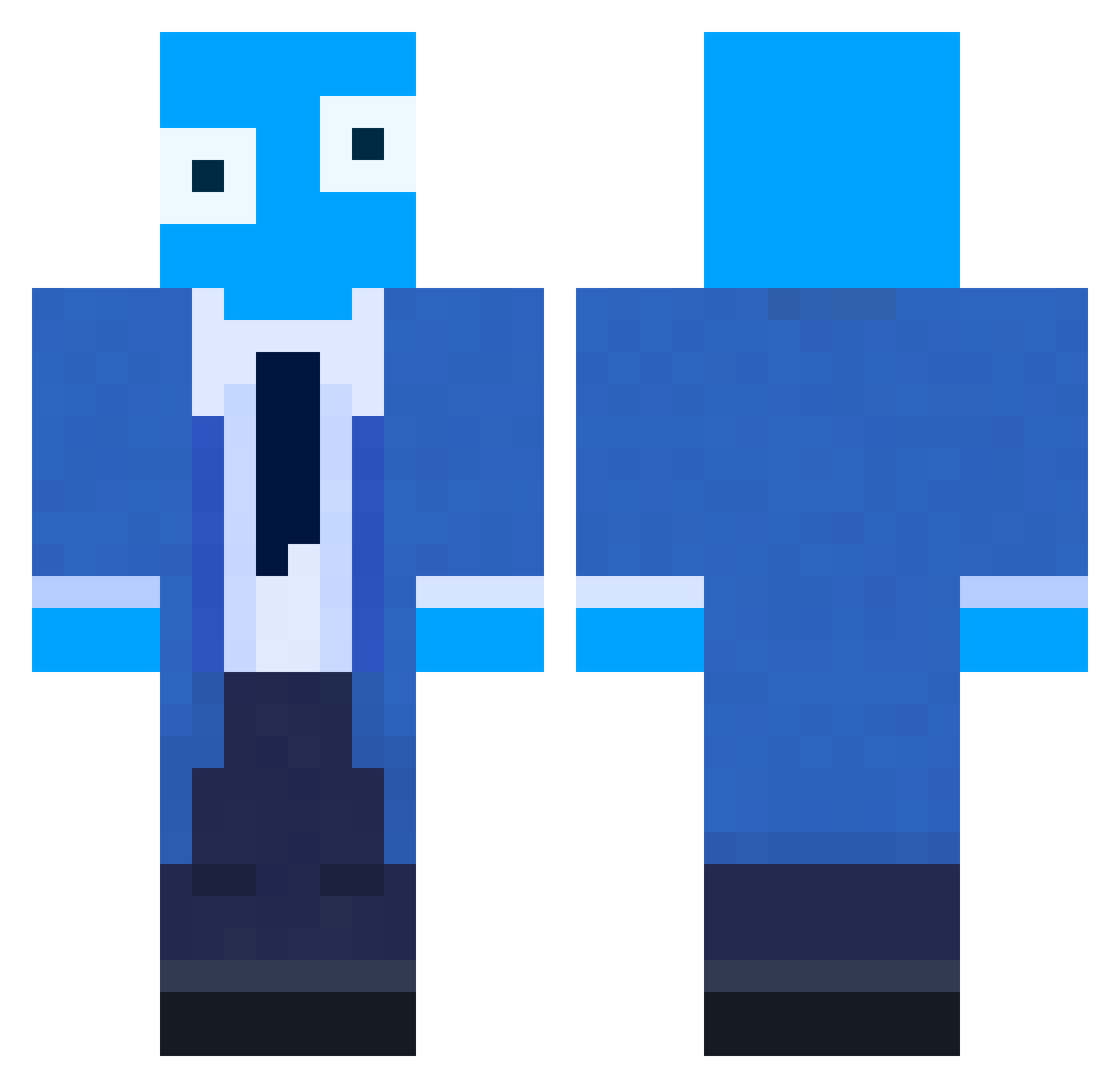 1glendo Minecraft skin, front and back view