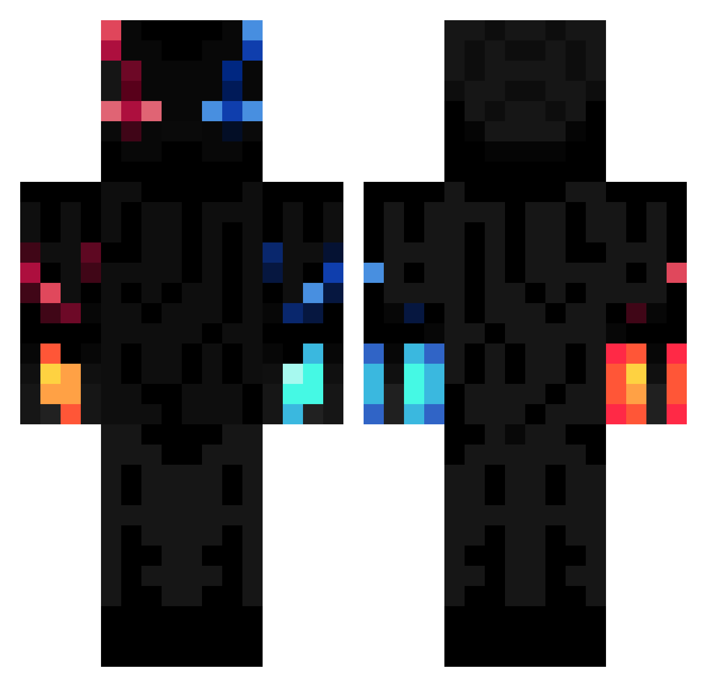 NullNullZwei Minecraft skin, front and back view