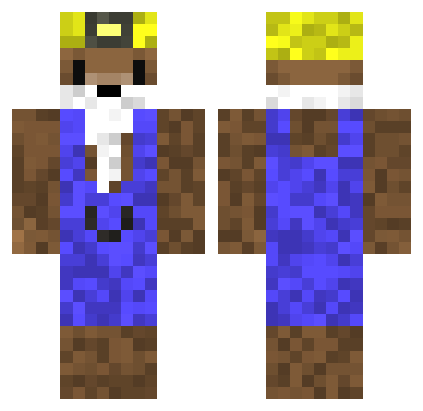 DennMark Minecraft skin, front and back view