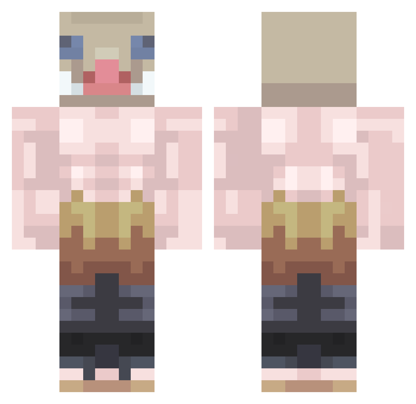KoyunBaskan Minecraft skin, front and back view