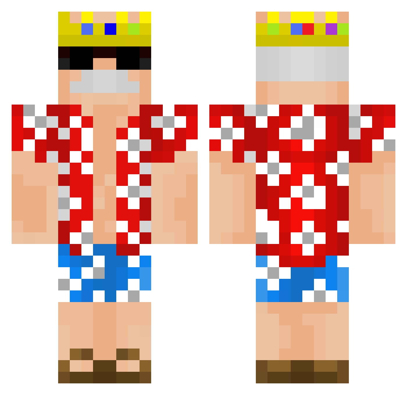 Minetist_ Minecraft skin, front and back view