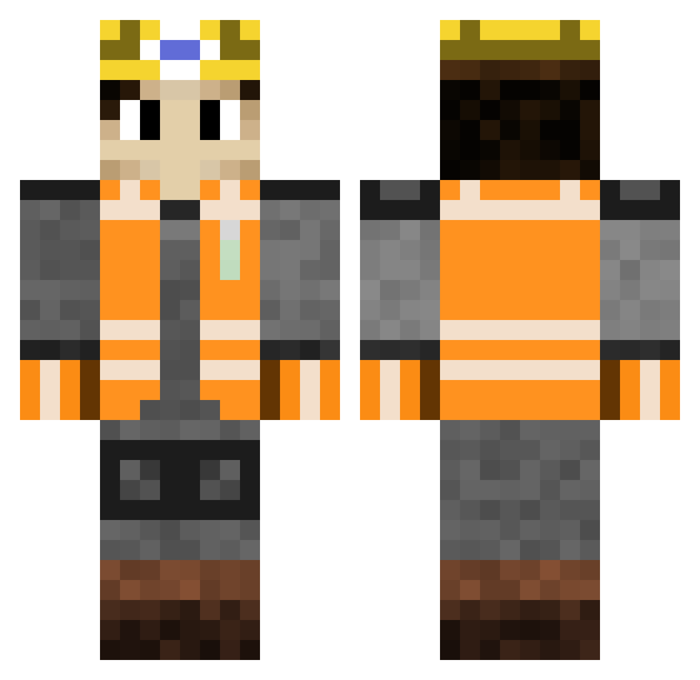 options_one Minecraft skin, front and back view