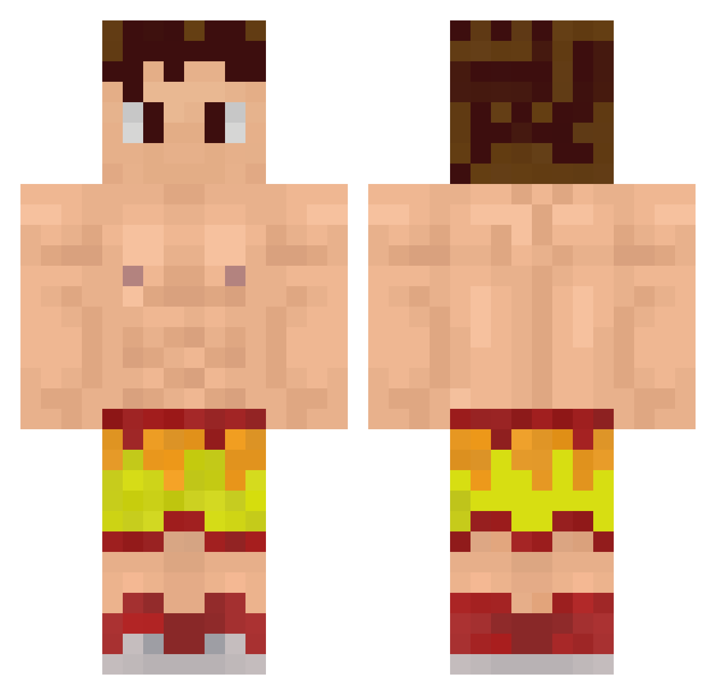 N1xx3 Minecraft skin, front and back view
