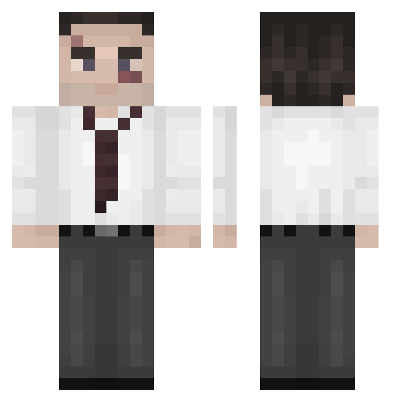 Nitro_X5 Minecraft skin, front and back view
