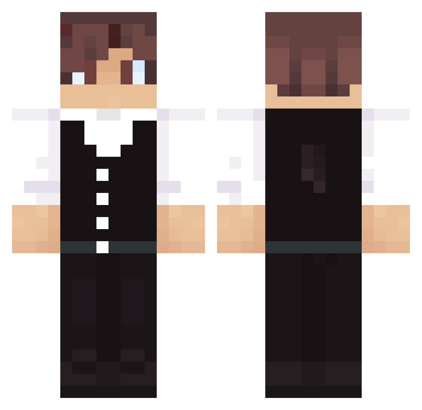 ItsIyooYT Minecraft skin, front and back view