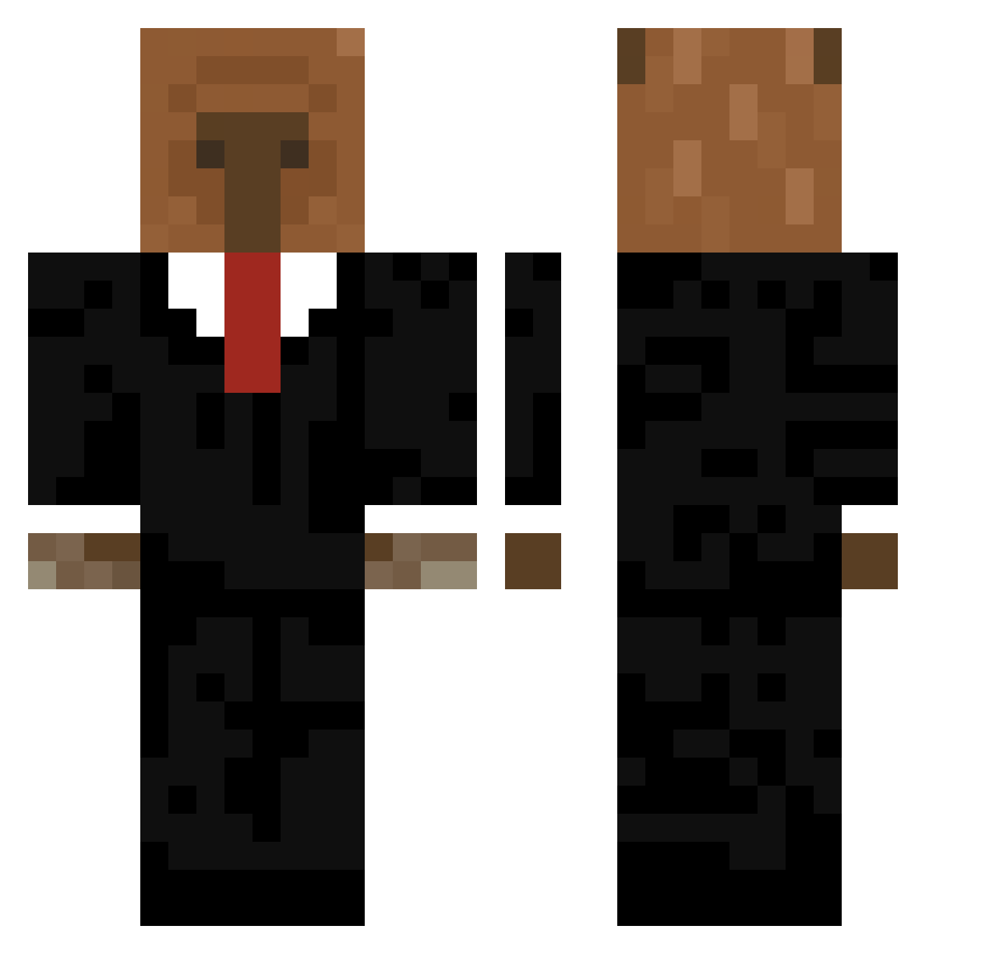 Zydek_ Minecraft skin, front and back view