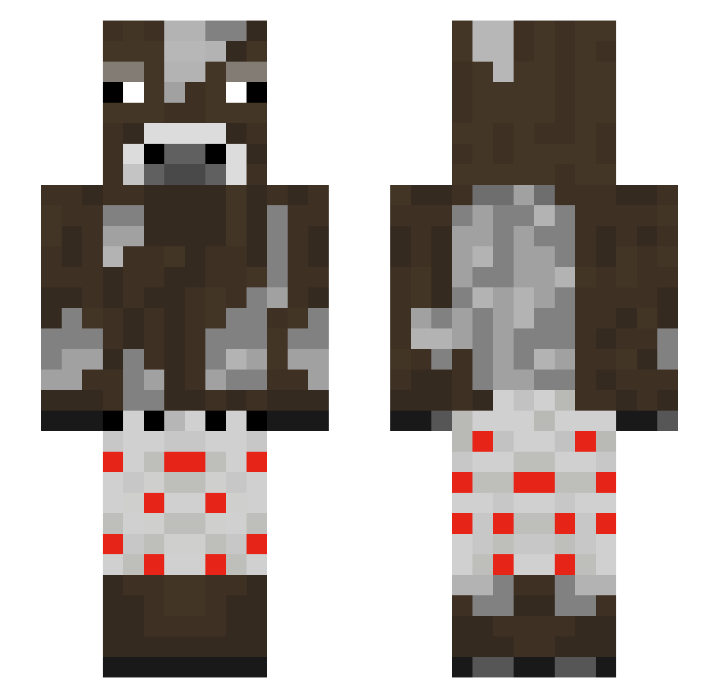 Gunter5179 Minecraft skin, front and back view