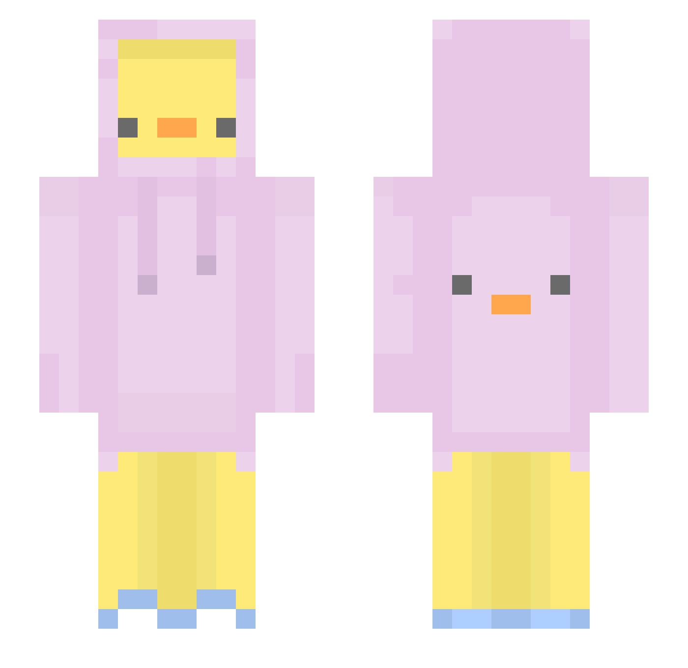 beydaal Minecraft skin, front and back view