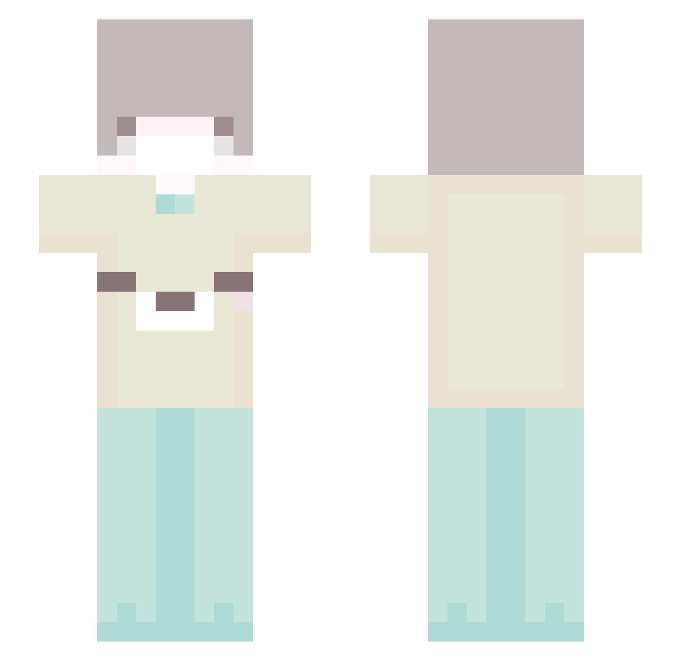 tagsyjr Minecraft skin, front and back view