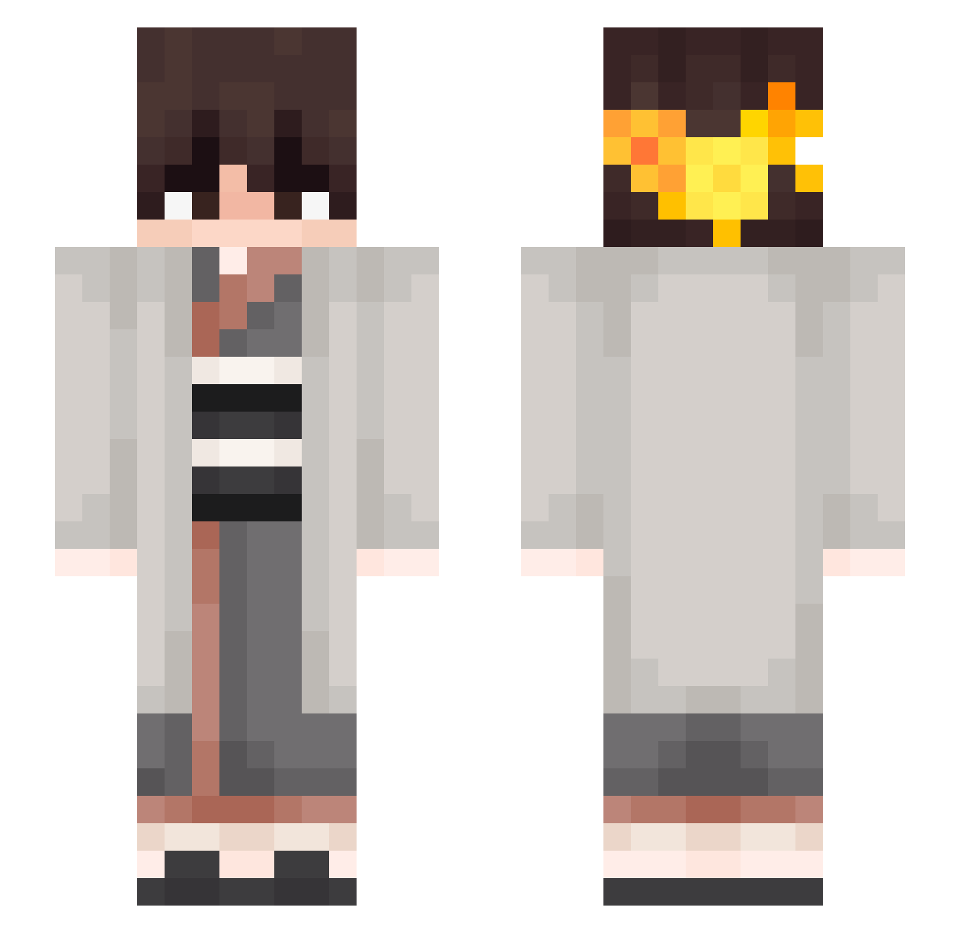 PonGPinG1 Minecraft skin, front and back view