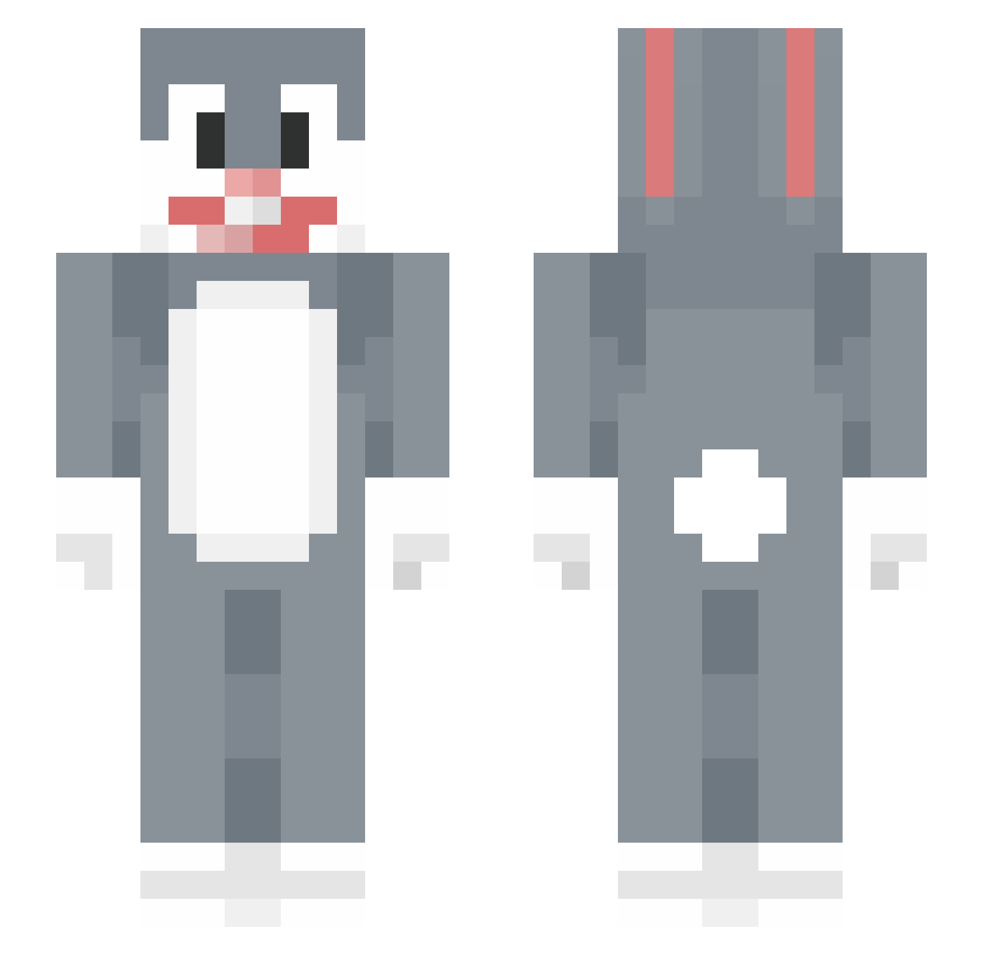 iMchent Minecraft skin, front and back view