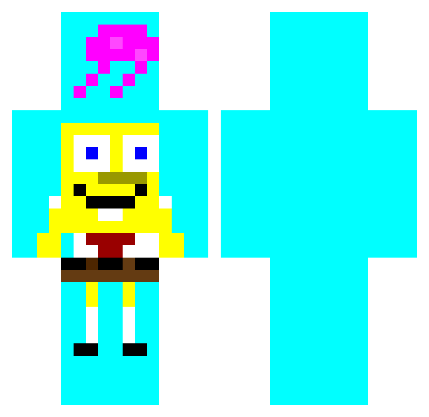 Whayatsi Minecraft skin, front and back view