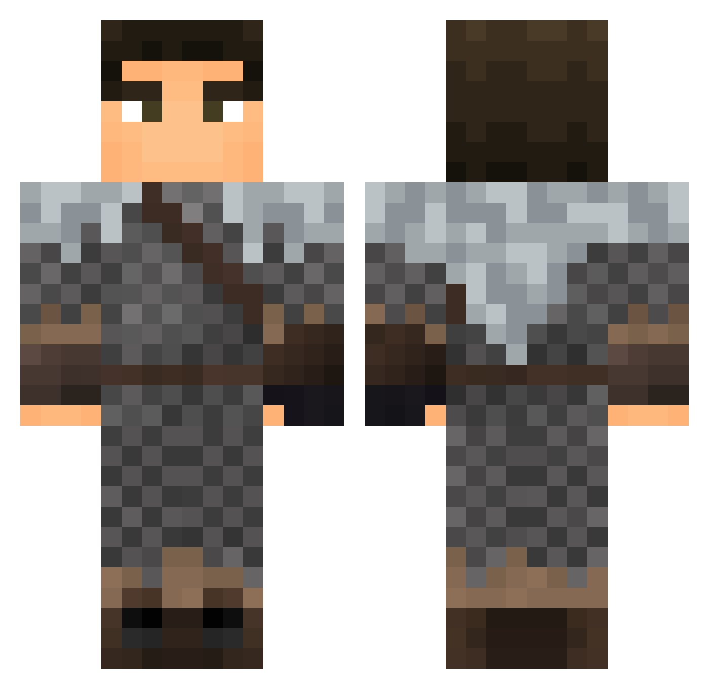 TrooperDosGames Minecraft skin, front and back view