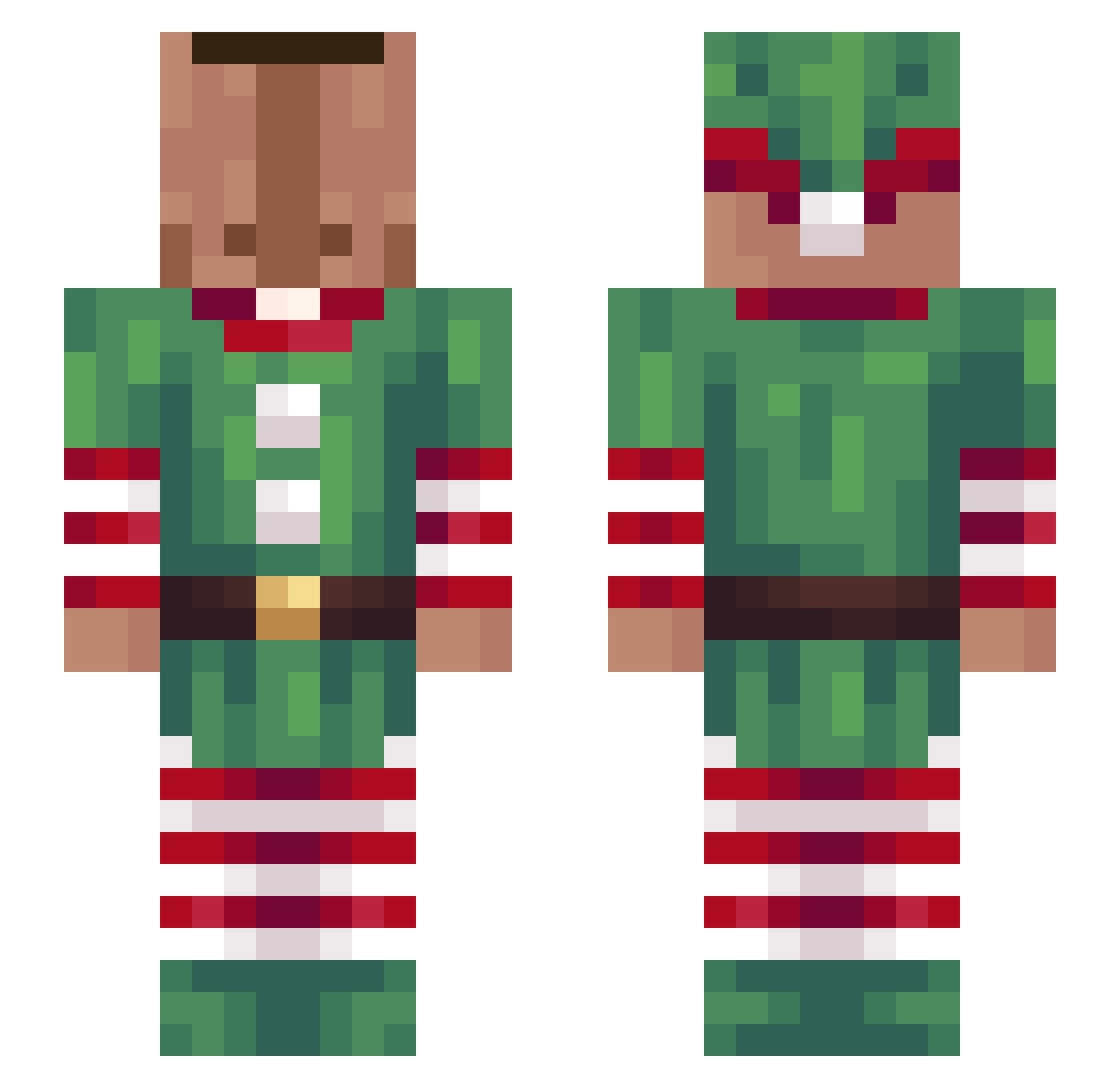 DFrost1706 Minecraft skin, front and back view