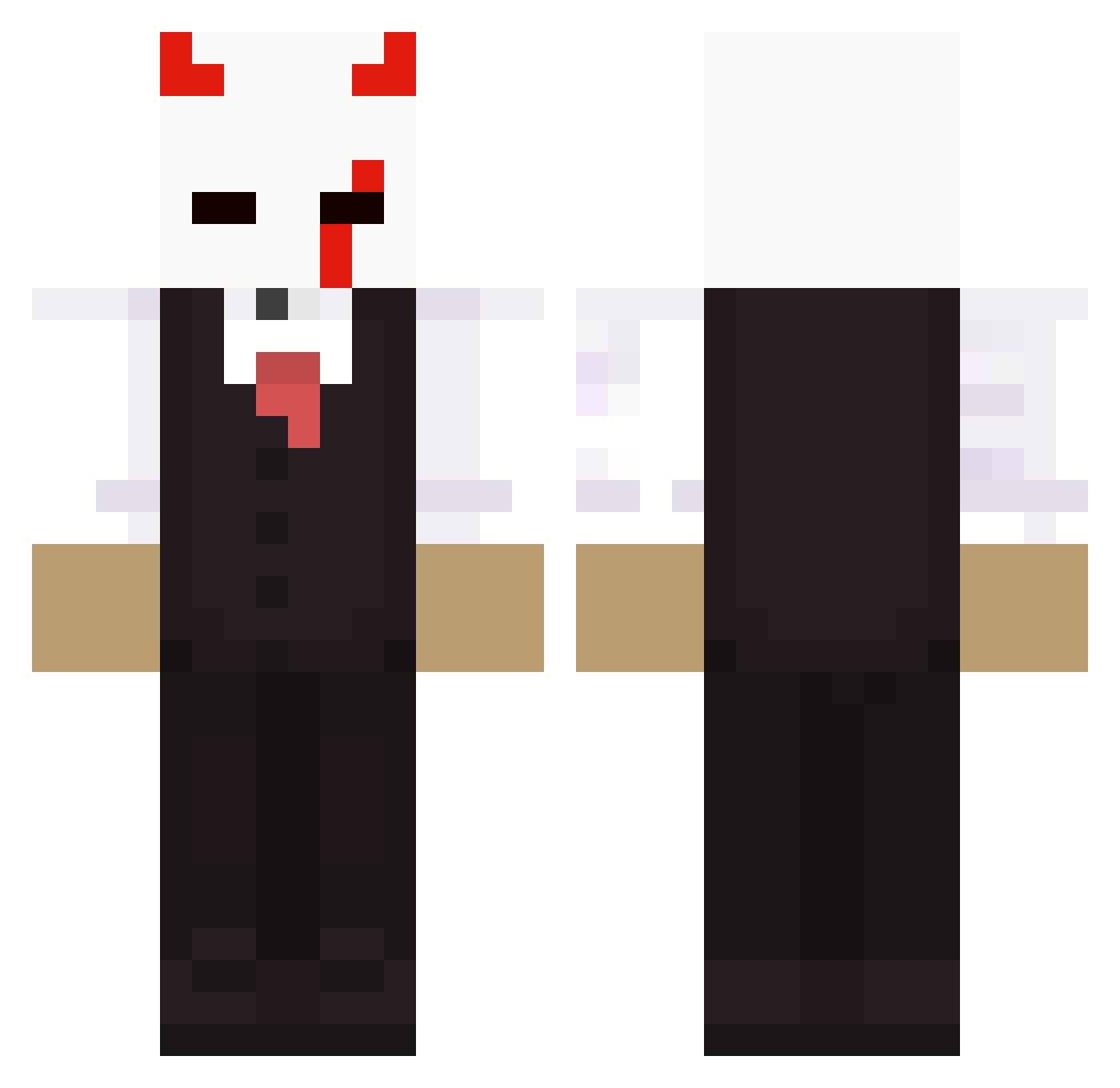 Destro_Pro Minecraft skin, front and back view