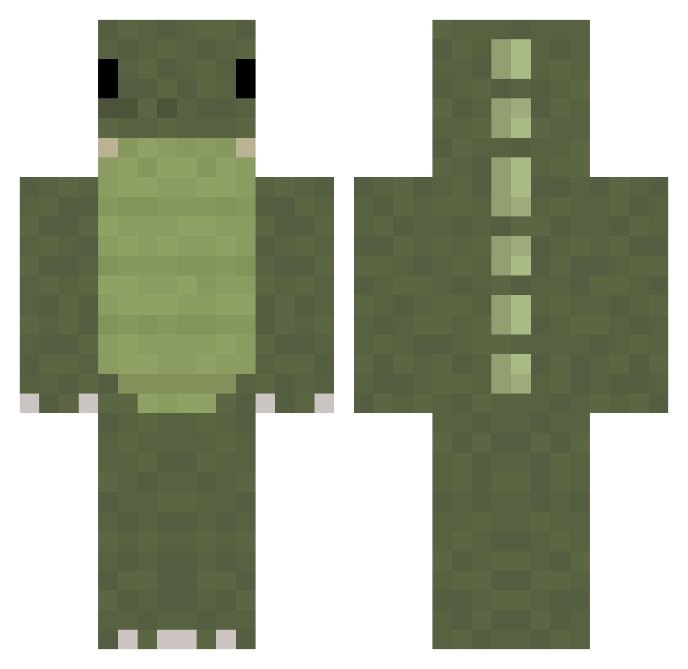 Gators_07 Minecraft skin, front and back view