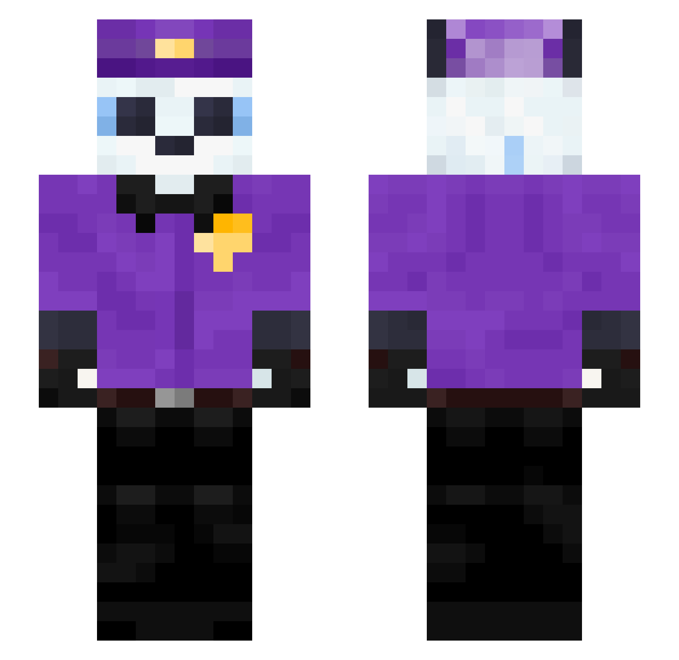 Daisyhead6 Minecraft skin, front and back view